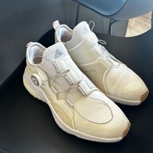 adidas Solarmotion BOA Golf Shoes Cloud White/Silver Metallic/Quartz size 9